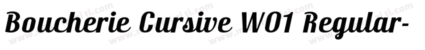 Boucherie Cursive W01 Regular字体转换